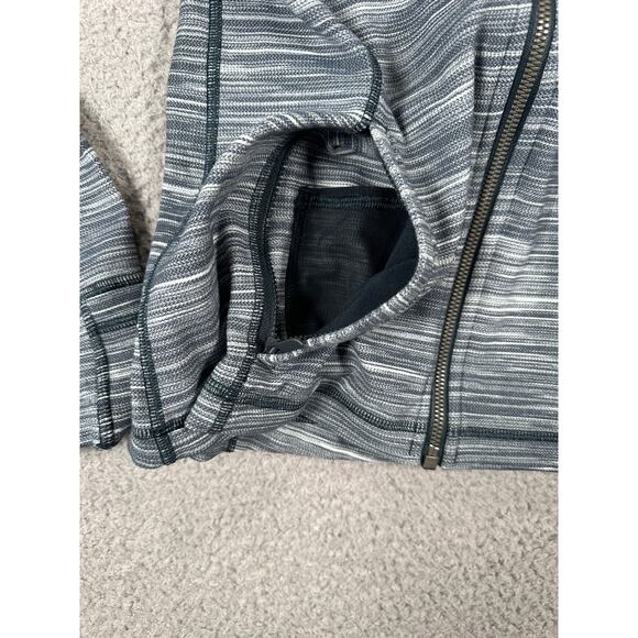 Lululemon Hooded Define Jacket Nulu Womens 10 Heathered Blue Gray Activewear Gym - Picture 9 of 10